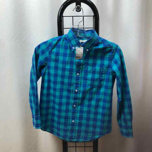 Crew Cuts Blue Checkered Child Size 8 Boy's Shirt