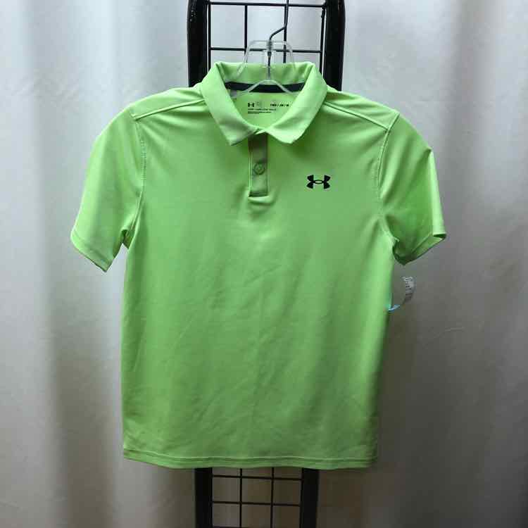 Under Armour Lime Green Solid Child Size 8/10 Boy's Shirt