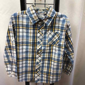 Janie and Jack Baby Blue Plaid Child Size 4 Boy's Sweatshirt
