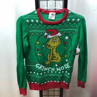 Dr Seuss Green Christmas Child Size 8/10 Girl's Sweater