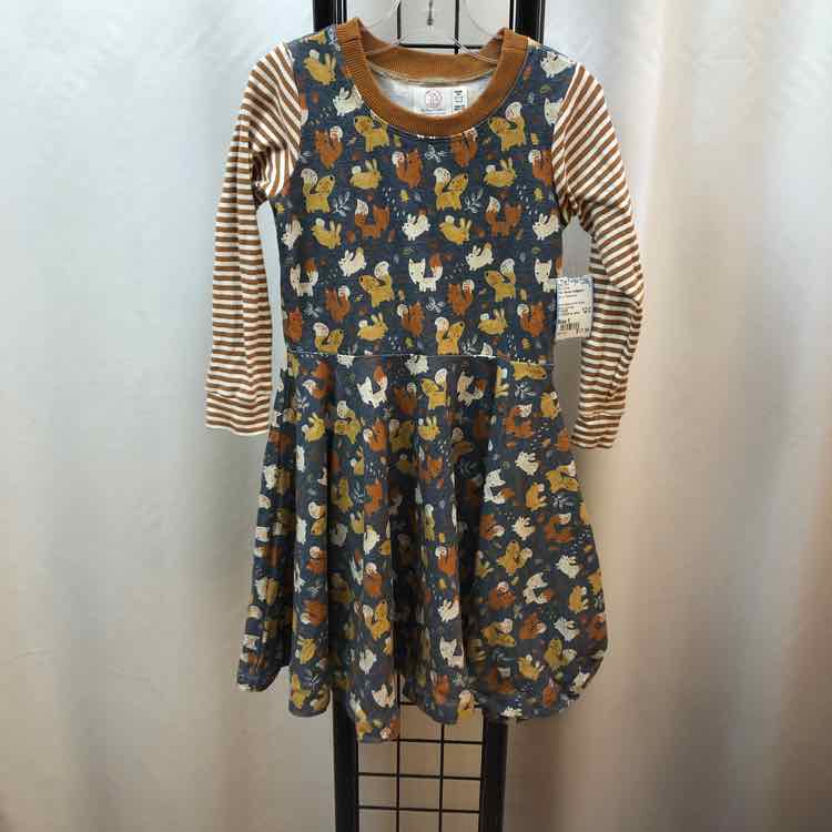 The Teacam Collection Blue Patterned Child Size 5 Girl's Dress