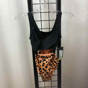 Art Class Black Animal Print Child Size 4/5 Girl's Swimwear