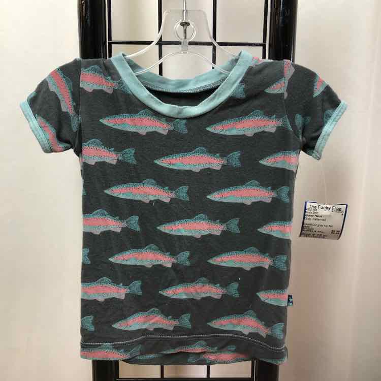 Kickee Pants Gray Patterned Child Size 6-12 m Boy's Shirt