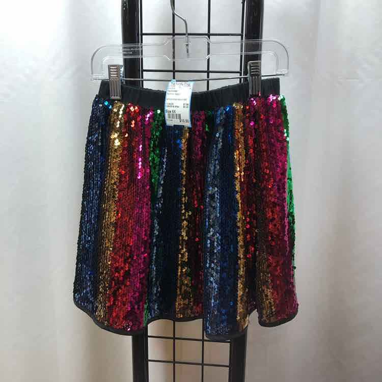 Flapdoodles Rainbow Sequin Child Size 6X Girl's Skirt
