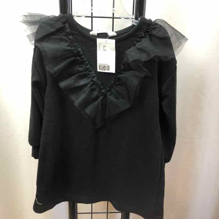 H & M Black Solid Child Size 5 Girl's Dress