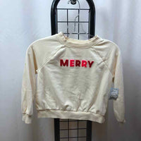 Cat & Jack Cream Christmas Child Size 6/7 Girl's Sweatshirt