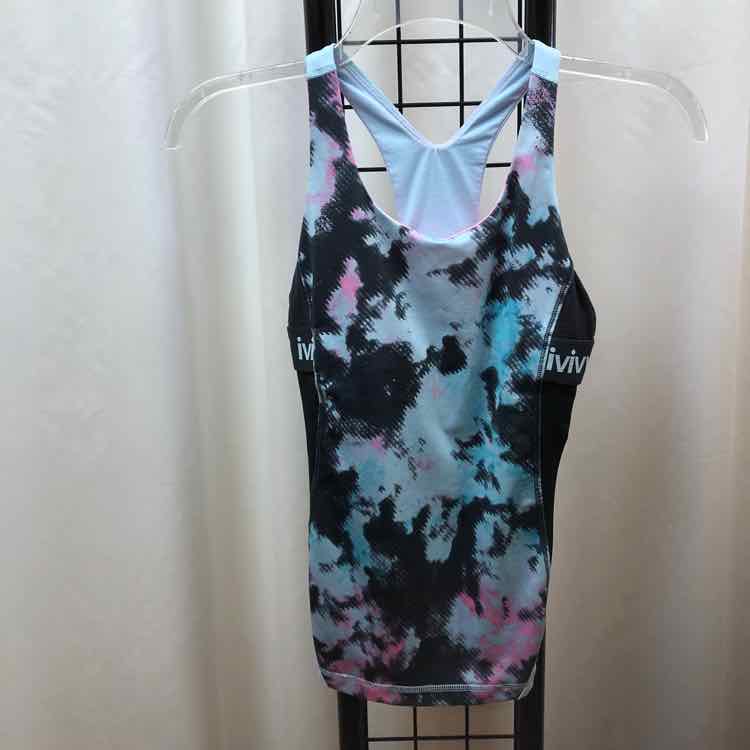 Ivivva Blue Patterned Child Size 10 Girl's Shirt