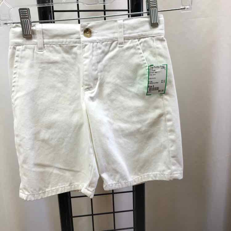 Janie and Jack White Solid Child Size 6 Boy's Shorts