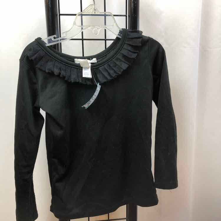 Pottery Barn Black Solid Child Size 4/6 Girl's Shirt