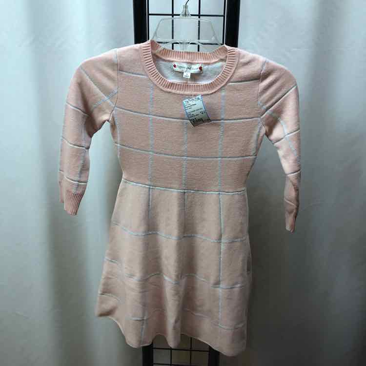 Poppies and Roses Pink Plaid Child Size 6 Girl's Dress