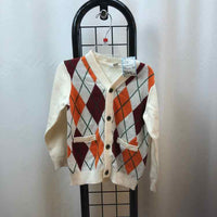 Janie and Jack White Argyle Child Size 3 Boy's Sweater