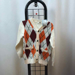 Janie and Jack White Argyle Child Size 3 Boy's Sweater