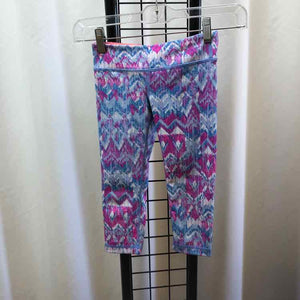 Ivivva Blue Chevron Child Size 6 Girl's Leggings