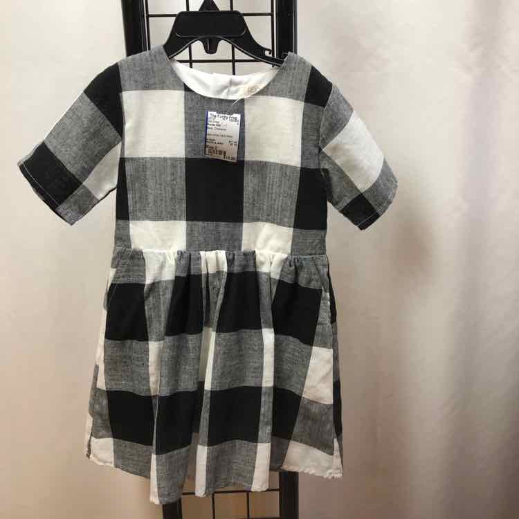 Roolee Kids Black Checkered Child Size 2 Girl's Dress