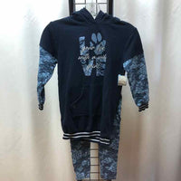 Boboli Navy Animal Print Child Size 8 Girl's Jogging Suit