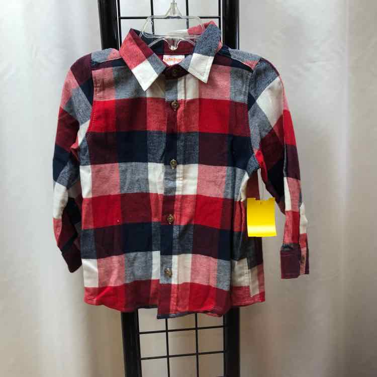 jumping beans Red Plaid Child Size 24 m Boy's Shirt
