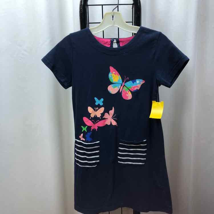 Navy Graphic Child Size 7/8 Girl's Dress