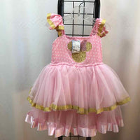 Pink Dotted Child Size 2 Girl's Dress