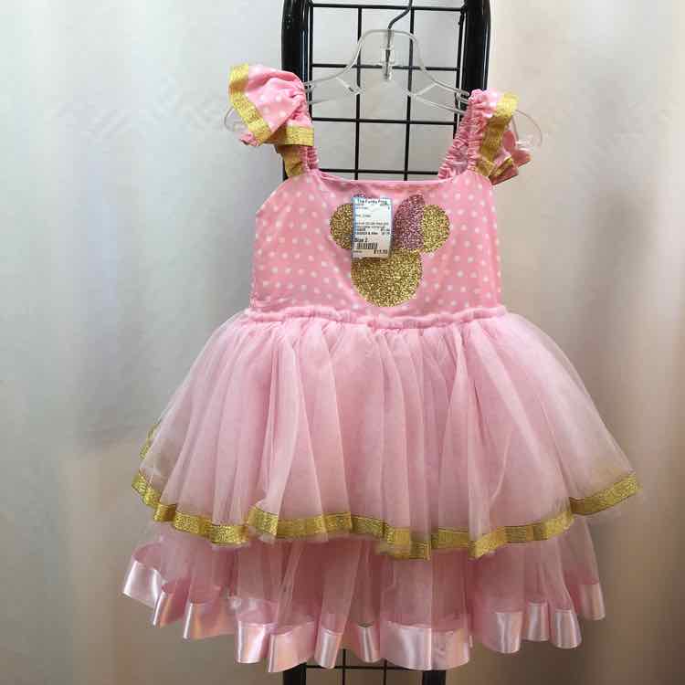 Pink Dotted Child Size 2 Girl's Dress