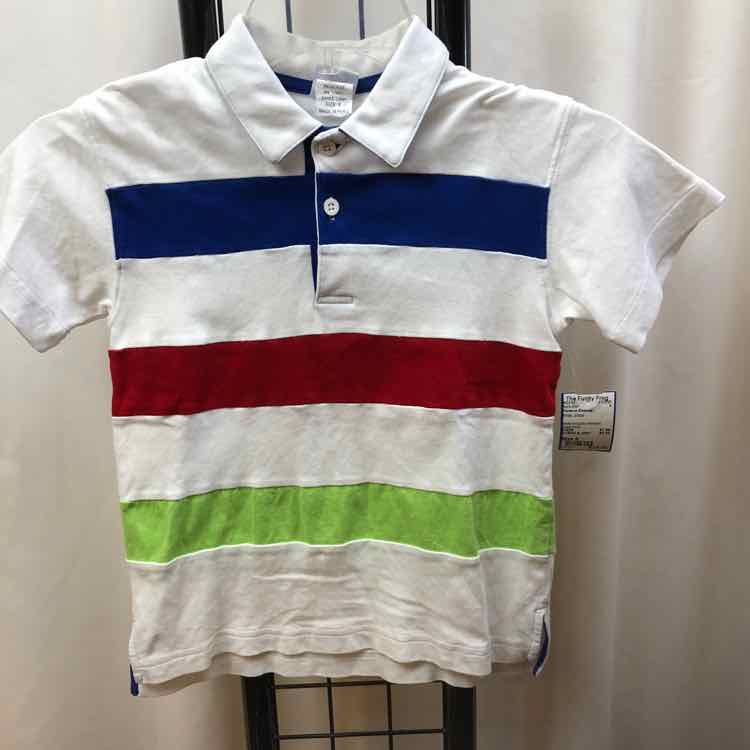 Florence Eiseman White Stripe Child Size 6 Boy's Shirt