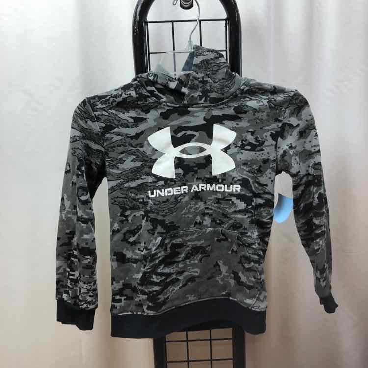 Under Armour Gray Camoflage Child Size 7 Boy's Sweatshirt