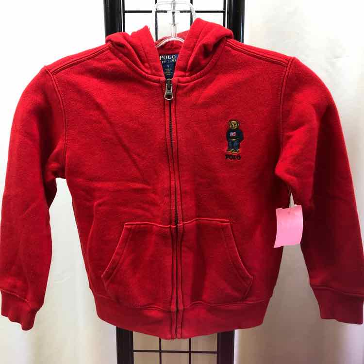 Polo-Ralph Lauren Red Solid Child Size 5 Boy's Sweatshirt