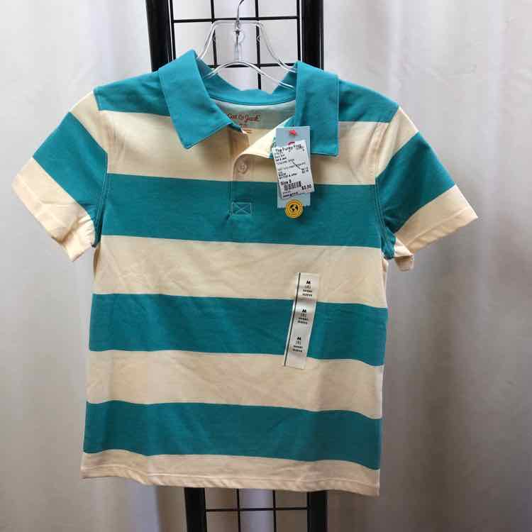 Cat & Jack Turquoise Stripe Child Size 8 Boy's Shirt