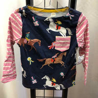 Mini Boden Navy Patterned Child Size 2/3 Girl's Shirt