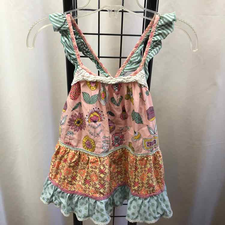 Matilda Jane Pink Floral Child Size 6 Girl's Shirt