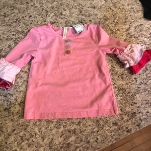 Matilda Jane Pink Solid Child Size 4 Girl's Shirt