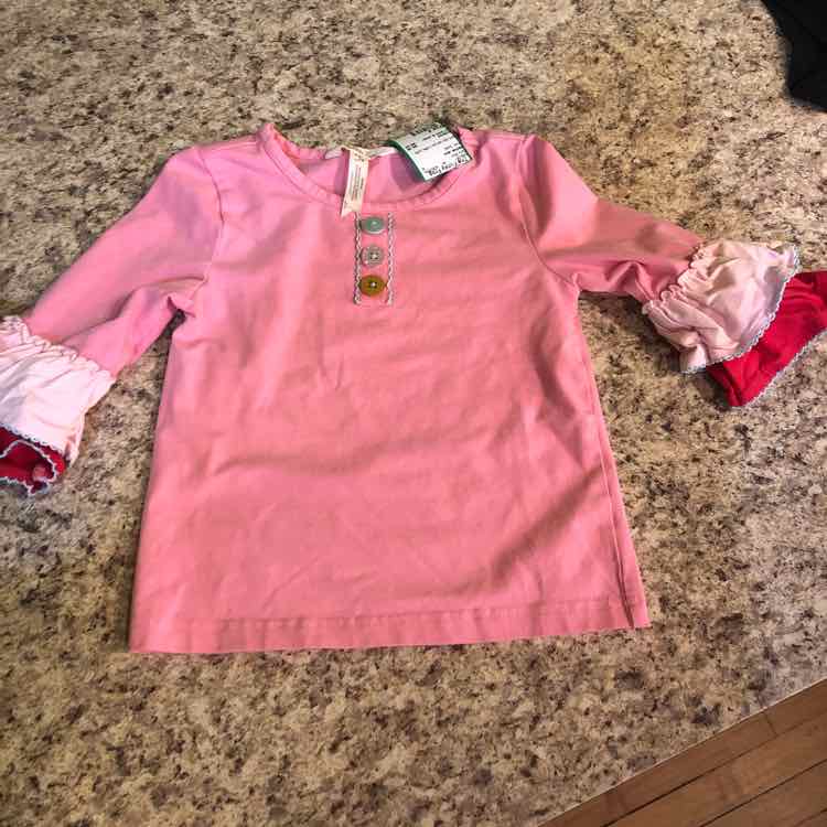 Matilda Jane Pink Solid Child Size 4 Girl's Shirt