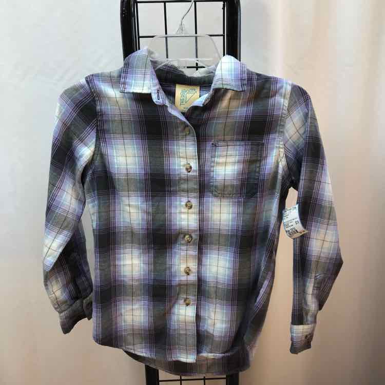 Thereabouts Gray Plaid Child Size 10/12 Girl's Shirt