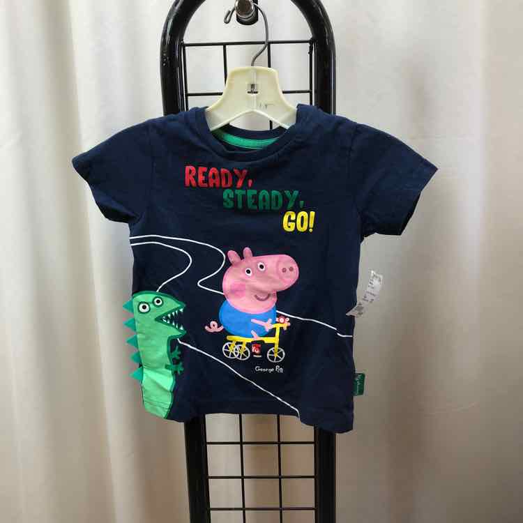 Peppa pig Navy Character Child Size 3 Boy's Shirt