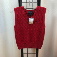 Polo-Ralph Lauren Red Solid Child Size 5 Boy's Vest