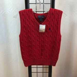 Polo-Ralph Lauren Red Solid Child Size 5 Boy's Vest
