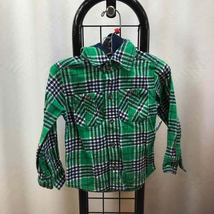 Kapital K Green Plaid Child Size 2 Boy's Shirt