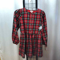 Cat & Jack Red Plaid Child Size 10/12 Girl's Dress