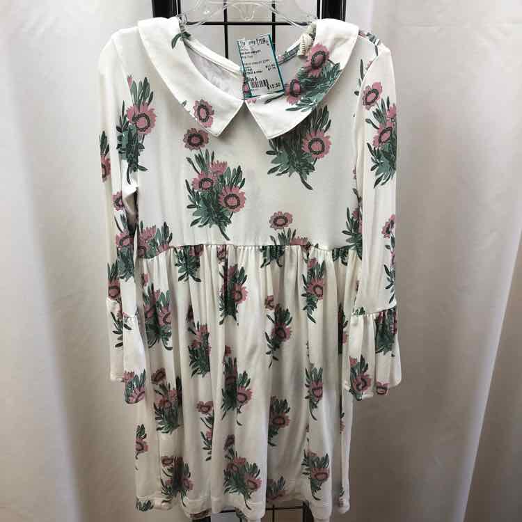 Kate Quinn orangics White Floral Child Size 5 Girl's Dress