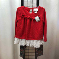 Rare Editions Red Solid Child Size 4 Girl's Outfit