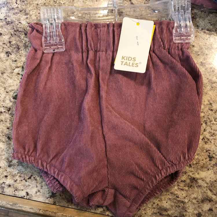 Kids Tales Mauve Solid Child Size 6 m Girl's Shorts