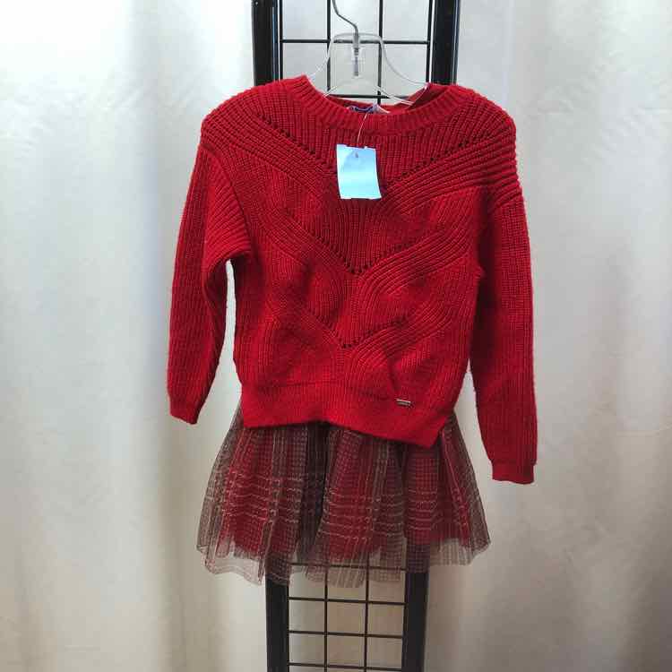 Mayoral Red Solid Child Size 3 Girl's Dress