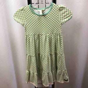 Matilda Jane Green Checkered Child Size 6 Girl's Dress