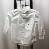 Gap White Solid Child Size 2 Boy's Shirt