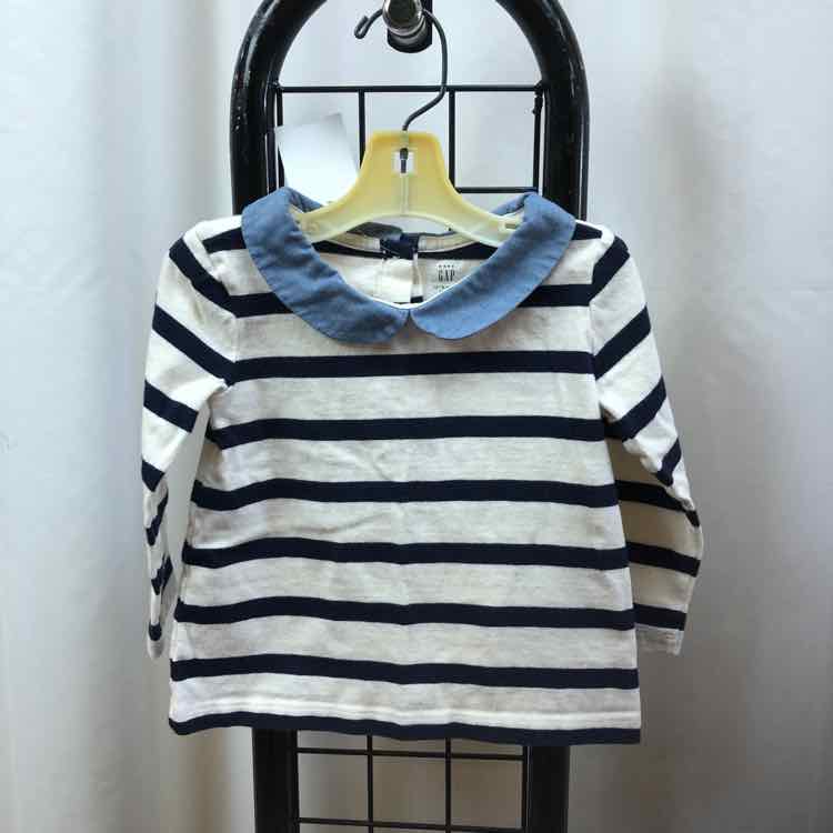 Gap Navy Stripe Child Size 12-18 m Girl's Shirt