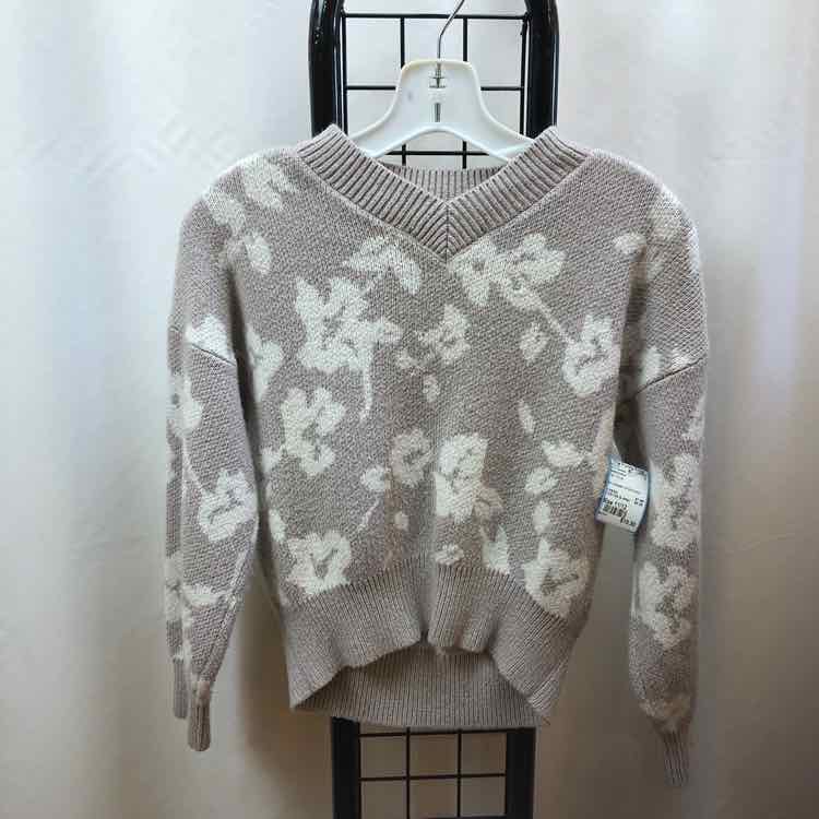 Abercrombie Tan Floral Child Size 11/12 Girl's Sweater
