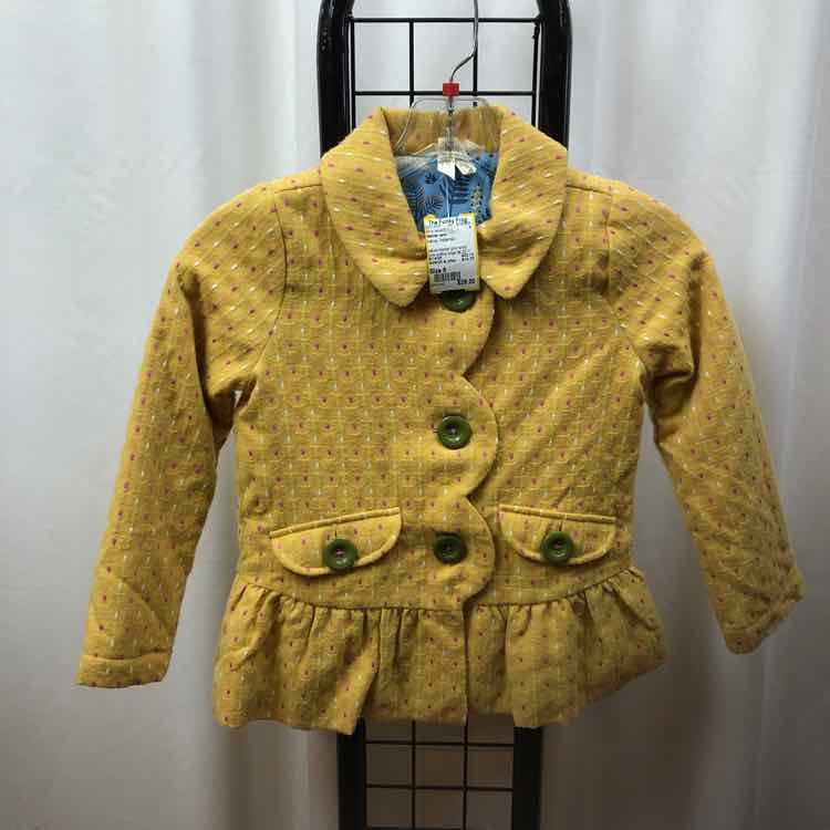 Matilda Jane Yellow Patterned Child Size 6 Girl's Jacket/Blazer
