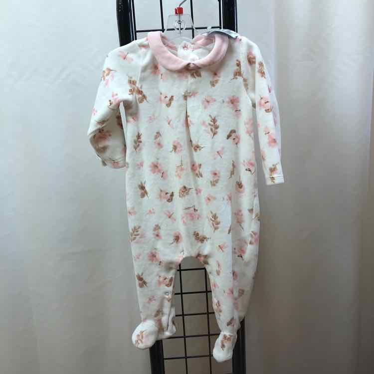 Mayoral White Floral Child Size 3-6 Months Girl's Pajamas