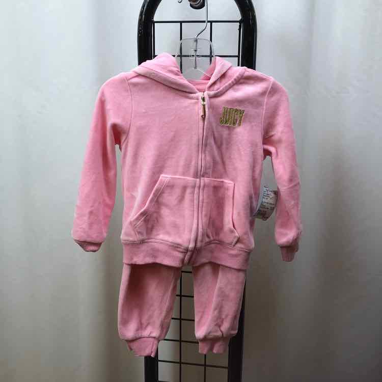 Juicy Couture Pink Logo Child Size 18 m Girl's Jogging Suit