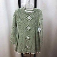 Cupcakes & Cashmere Green Embroidered Child Size 5/6 Girl's Dress