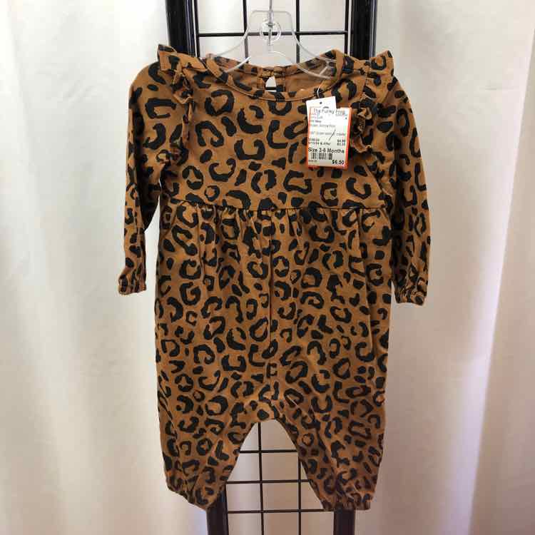 Old Navy Brown Animal Print Child Size 3-6 Months Girl's Outfit